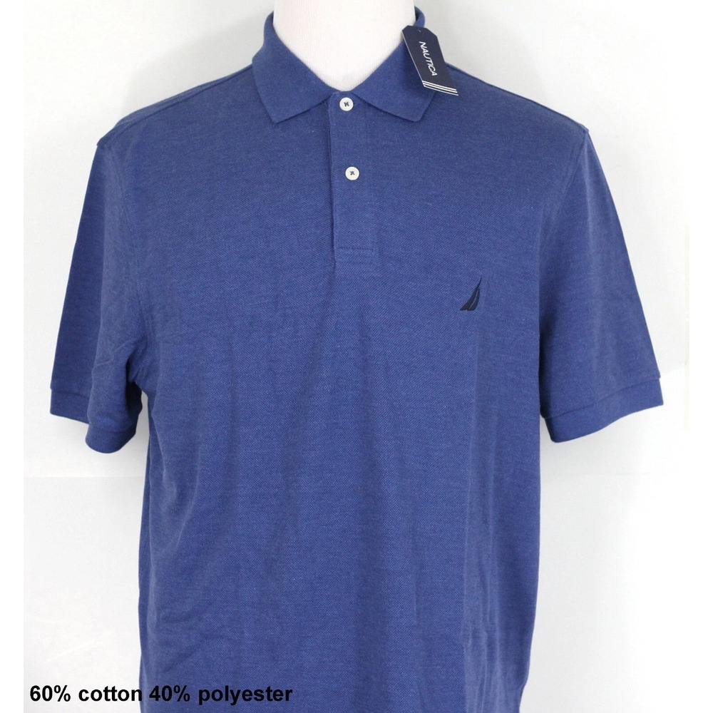 Nautica Polo Shirt‎ Classic Fit Collared Short Sleeve Blue Size Medium